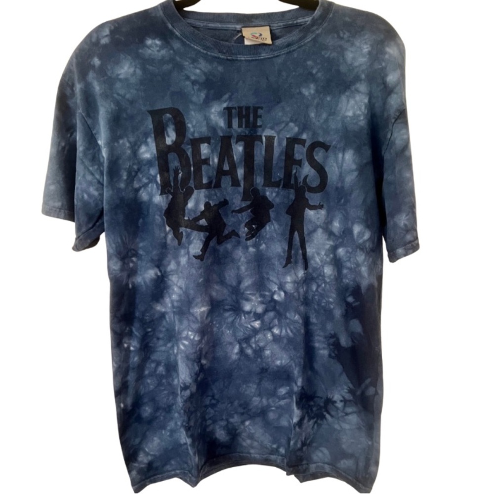 Vintage Liquid Blue The Beatles Tie-Dye T-Shirt